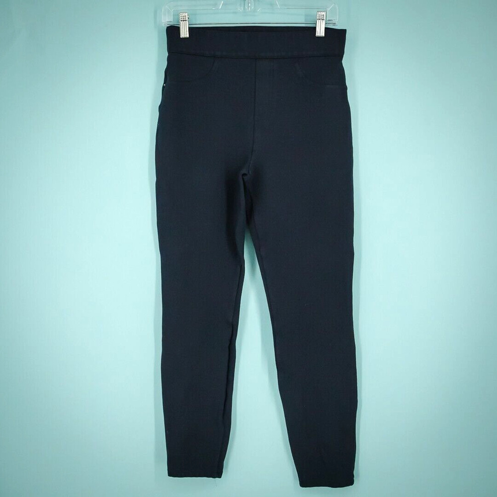 Spanx Size Medium M Navy Blue The Perfect Pant Ankle Length Pull On Pants